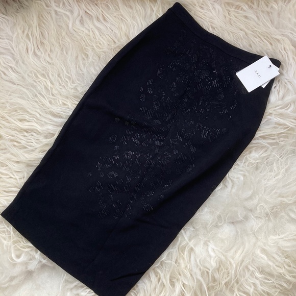 A.L.C. Crystal Embellishments Knee-Length Skirt
